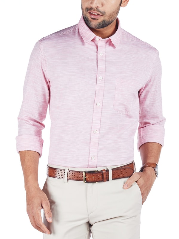 Cherry Full Sleeves Solid Cotton Shirt