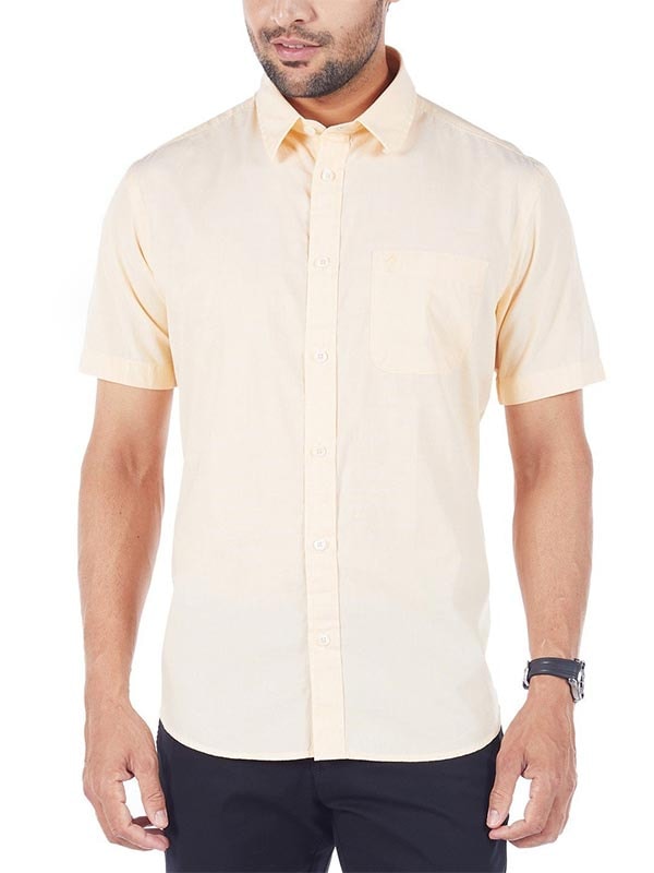 Solid Half Sleeve Cotton Shirt