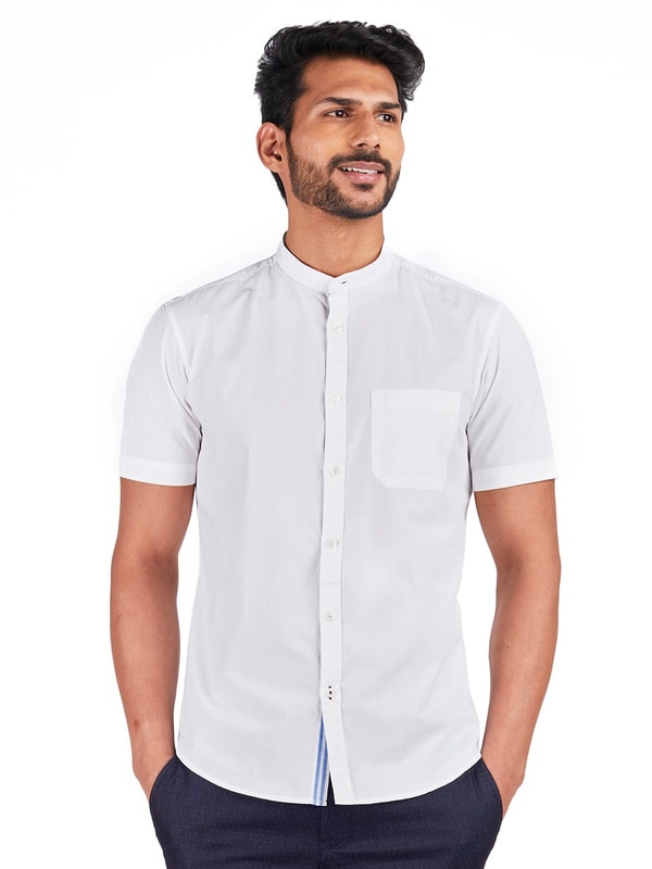 Fairtrade Certified  White Solid Shirt