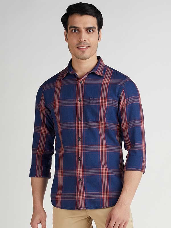 Reunion Checked Chiseled Fit Cotton Shirt