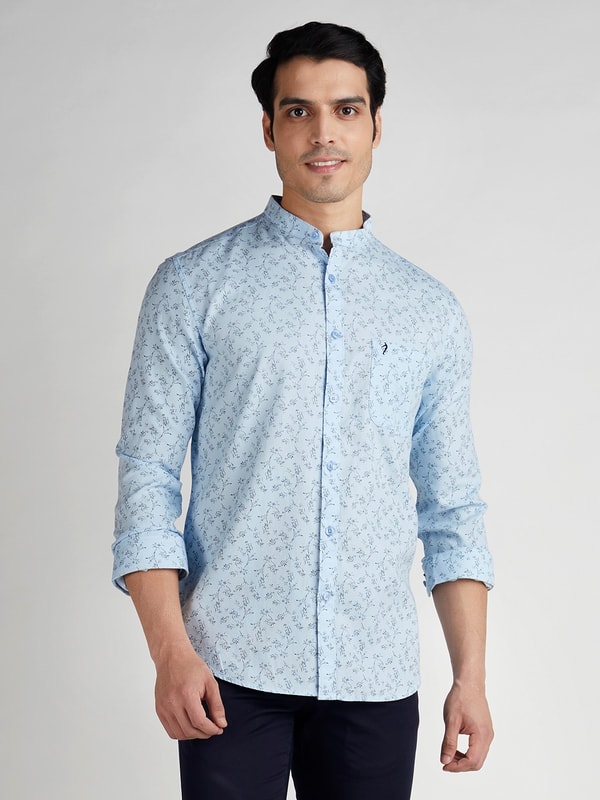 Sky Printed Full Sleeve Cotton Shirt