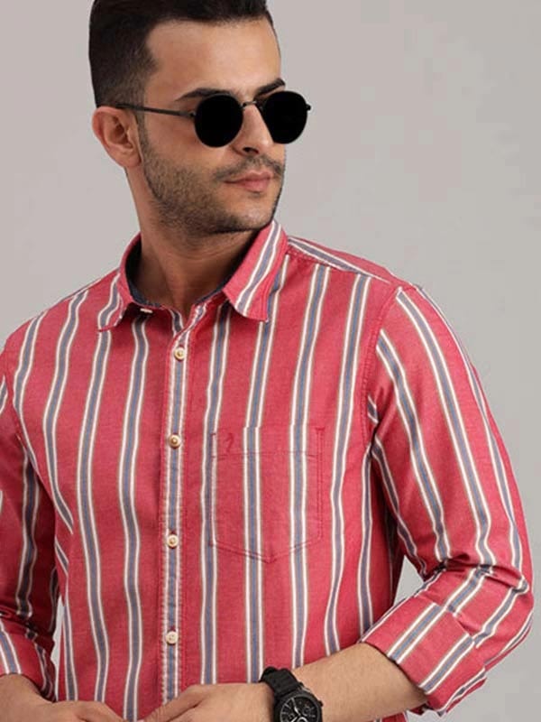 Upbeat Striped Cotton Shirt