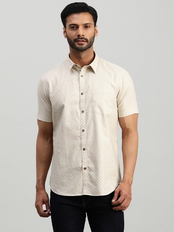 Occasionwear Printed Half Sleeve Cotton Shirt