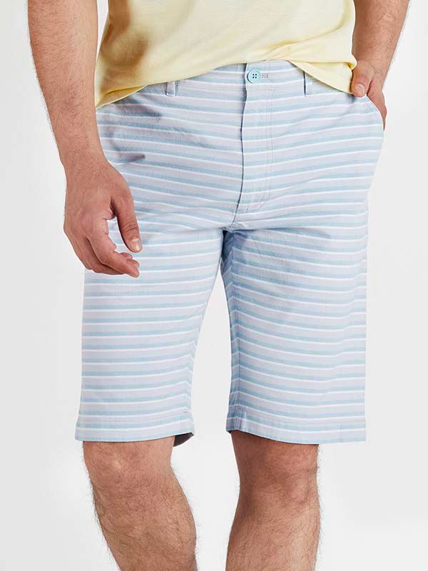 Alberto Striped Cotton Shorts