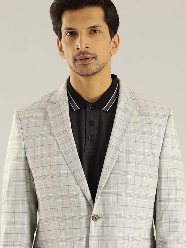 Constructed Checked Casual Blazer 