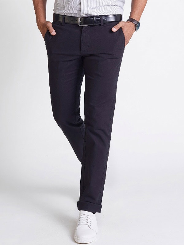 Hawaii Solid Cotton Stretch Trouser