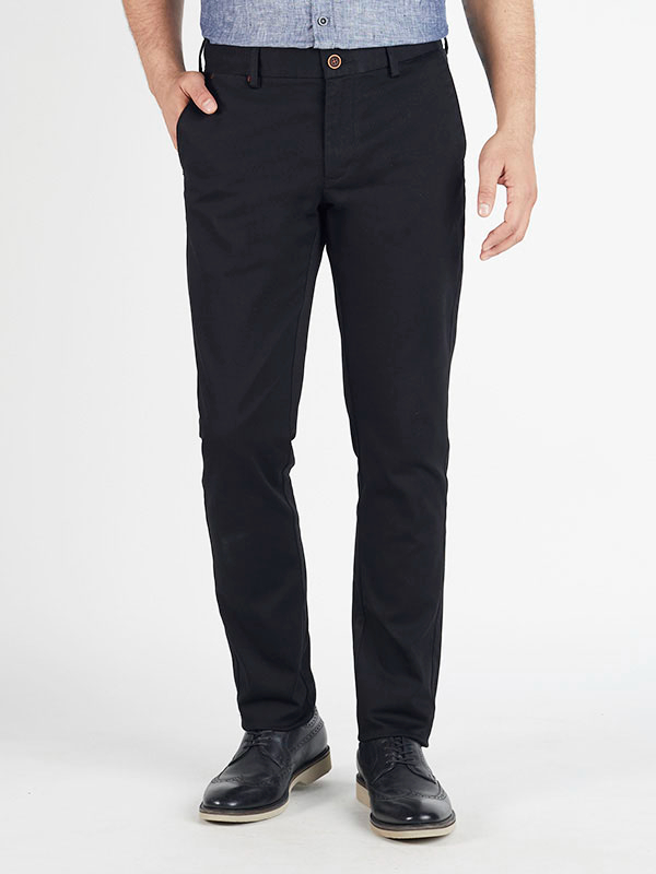 Baron Solid Cotton Stretch Trouser