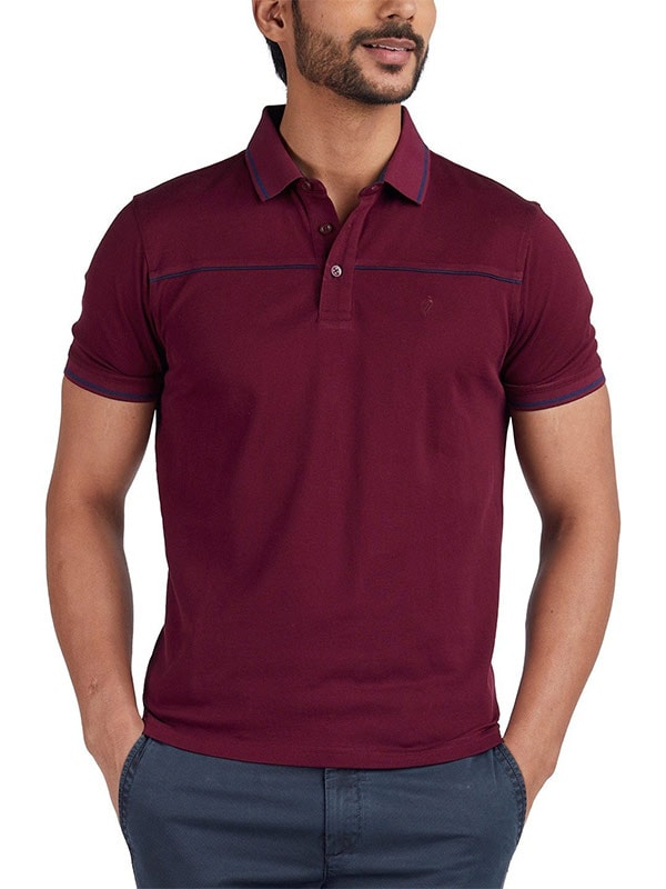 Constructed Solid Polo T-Shirt