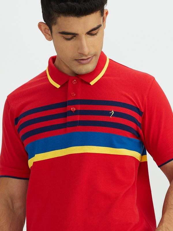 Upbeat Striped Polo T-Shirt