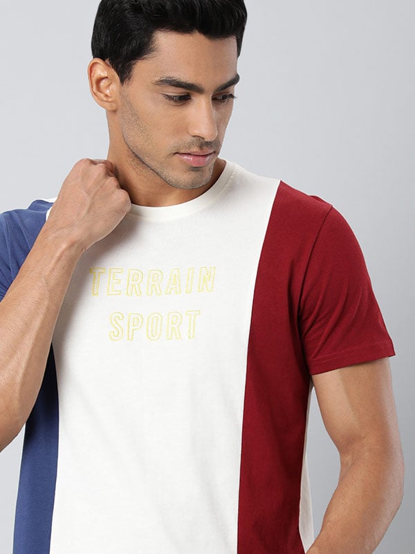 Earn your Stripe Color Block Crew Neck T-Shirt
