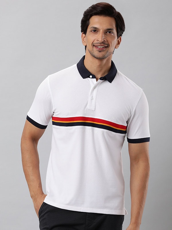 Athleisure Cut & Sew Polo T-Shirt