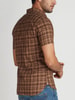 Reunion Checked Half Sleeve Chiseled Fit Cotton Sh
