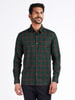 Constructed Checked Contoured Fit Cotton Shirt