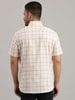 Constructed Checked Half Sleeve Cotton Shirt