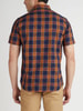 Connected Checked Half Sleeve Cotton Shirt