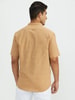 Evoke Printed Half Sleeve Linen Blend Shirt with S