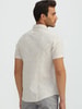 Upbeat Printed Half Sleeve Linen Blend Shirt with 