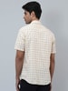 Constructed Half Sleeve Checked Cotton Shirt