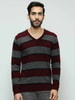 Winter Essentials Striped V-Neck Sweater