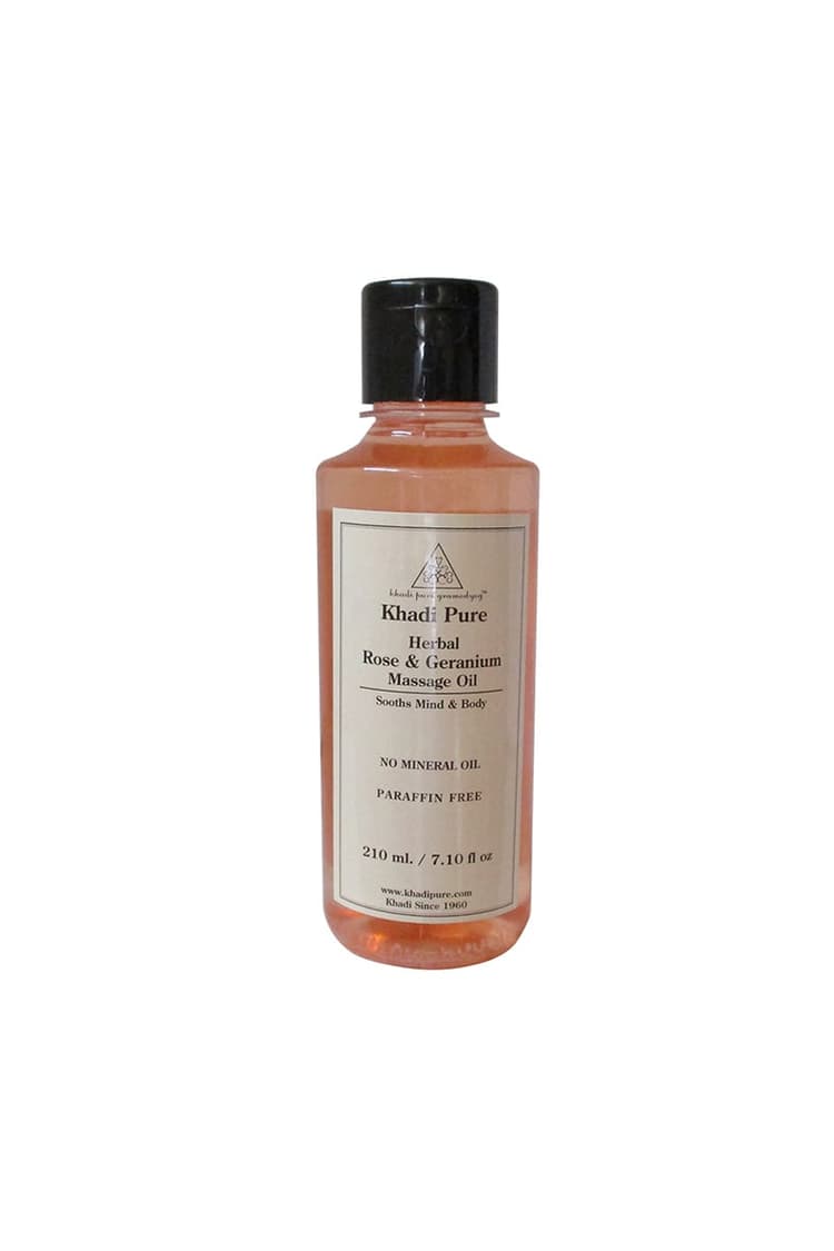 Khadi Pure Herbal Rose And Geranium Massage Oil 21