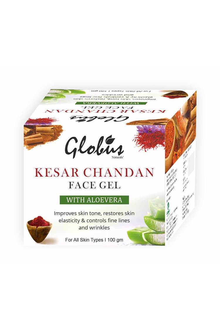 Globus Naturals Kesar Chandan Face Gel with Aloe vera 100 gm