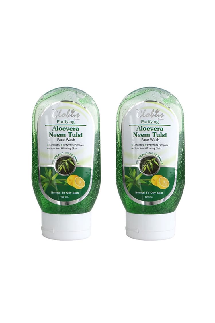 Globus Aloe Vera Neem Tulsi Face Wash Pack Of 2
