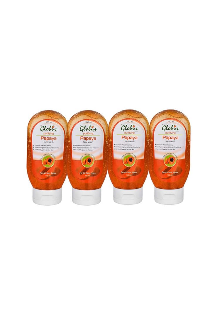 Globus Papaya Purifying Face Wash Pack Of 4