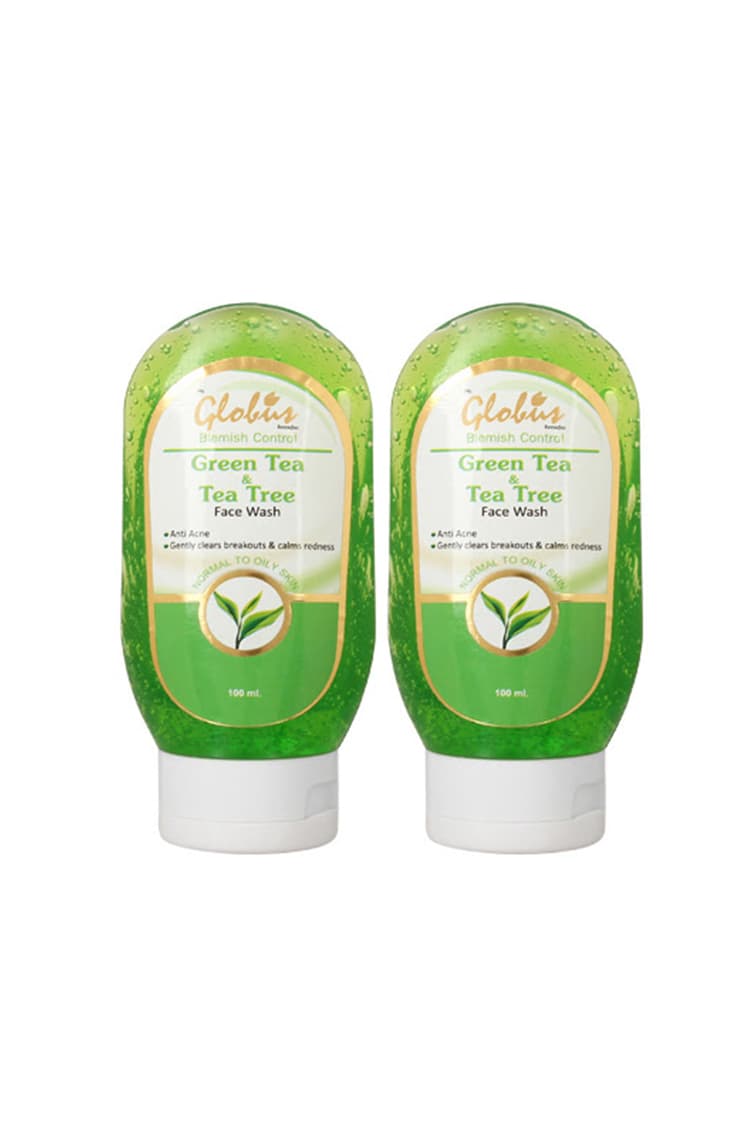 Globus Green Tea And Tea Tree Face Wash Pack Of 2