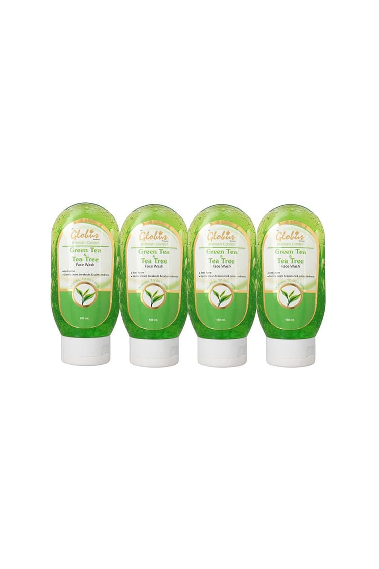 Globus Green Tea And Tea Tree Face Wash Pack Of 4