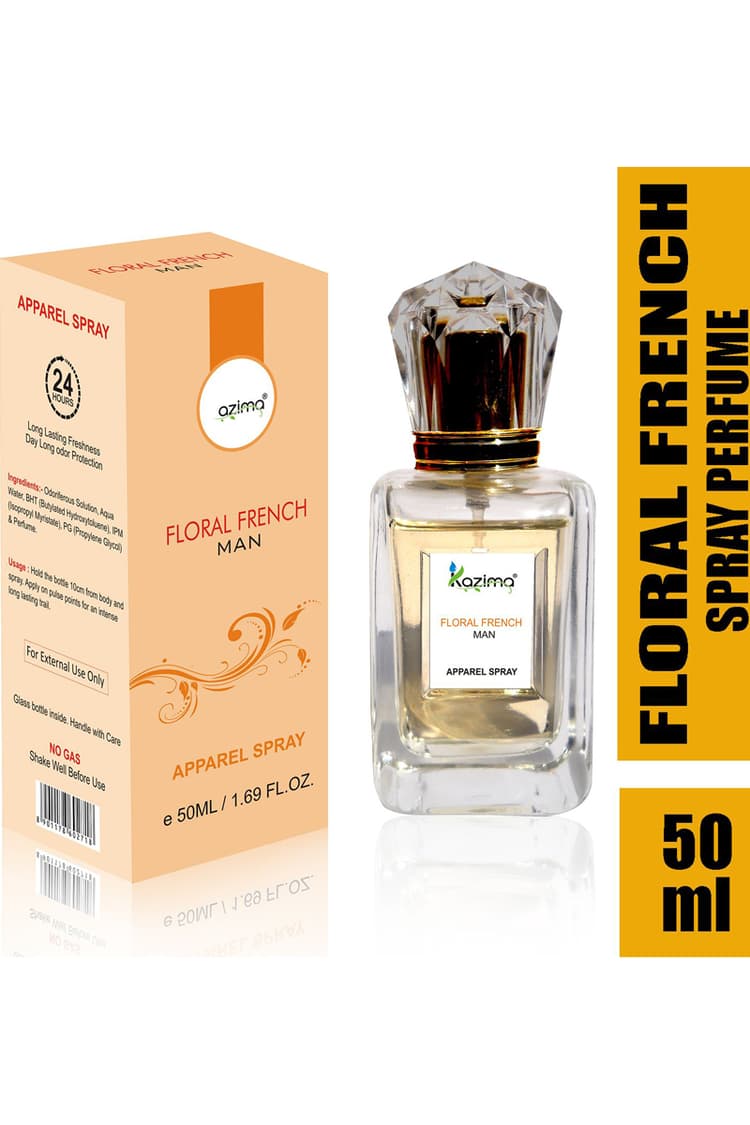 KAZIMA Floral French Attar Spray Perfume For Men 50Ml