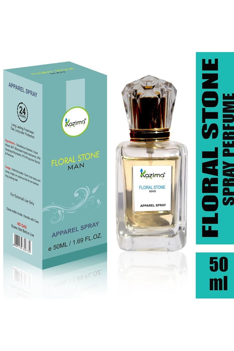 KAZIMA Floral Stone Attar Spray Perfume For Men 50Ml