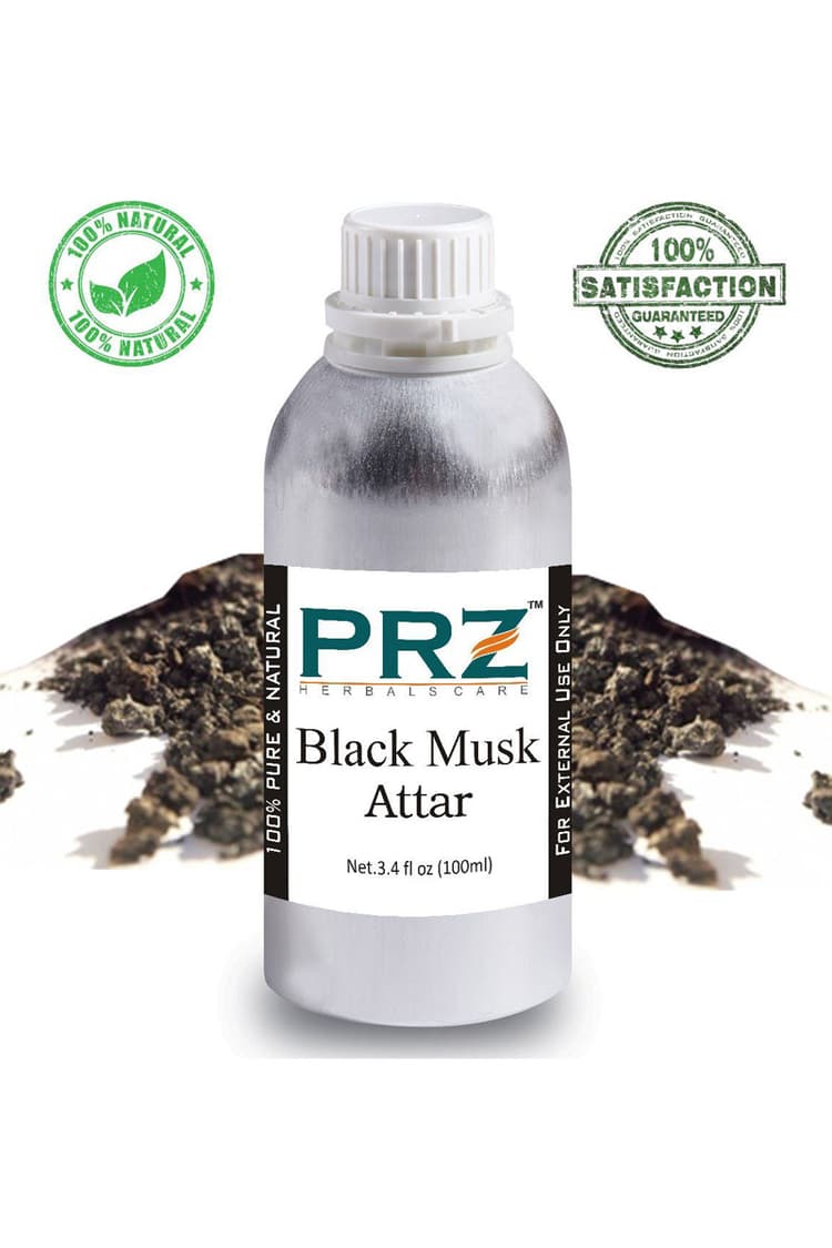PRZ Black Musk Attar For Unisex 100 Ml Pure Natural Non Alcoholic