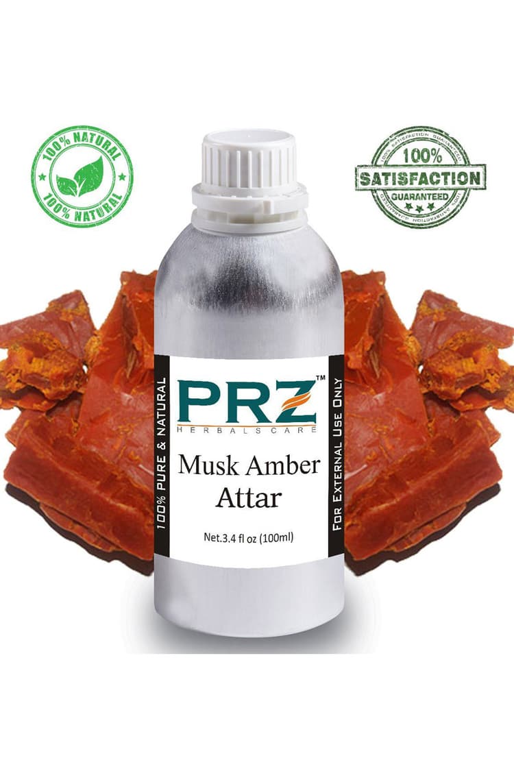 PRZ Musk Amber Attar For Unisex 100 Ml Pure Natural Non Alcoholic
