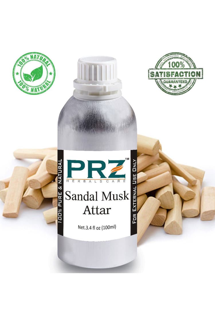 PRZ Sandal Musk Attar For Unisex 100 Ml Pure Natural Non Alcoholic