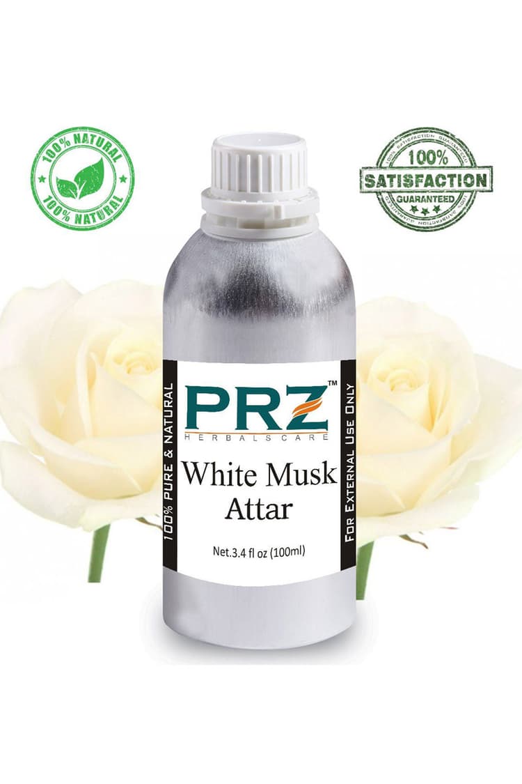 PRZ White Musk Attar For Unisex 100 Ml Pure Natural Non Alcoholic
