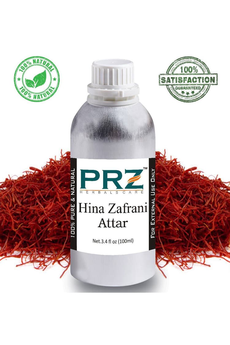 PRZ Hina Zafrani Attar For Unisex 100 Ml Pure Natural Non Alcoholic