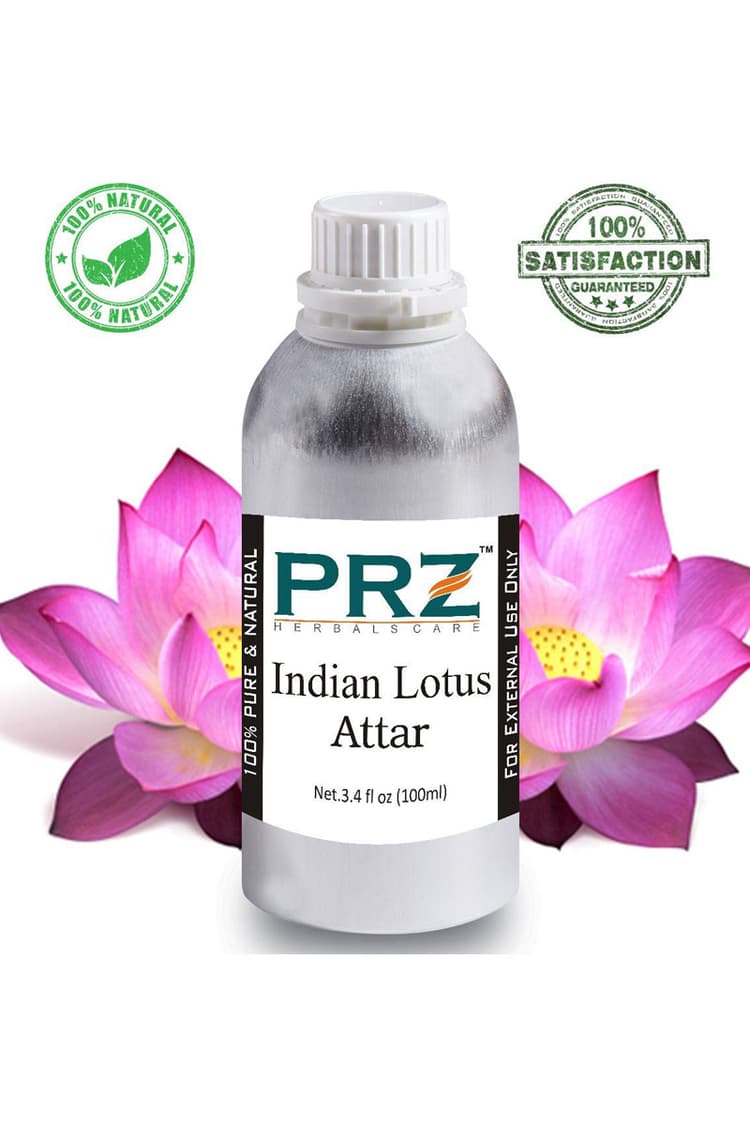 PRZ Indian Lotus Attar For Unisex 100 Ml Pure Natural Non Alcoholic