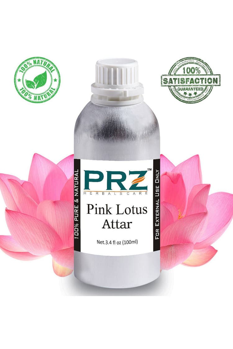 PRZ Pink Lotus Attar For Unisex 100 Ml Pure Natural Non Alcoholic