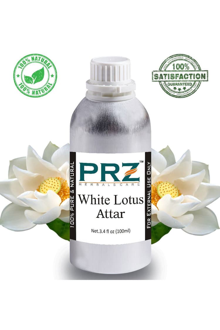 PRZ White Lotus Attar For Unisex 100 Ml Pure Natural Non Alcoholic