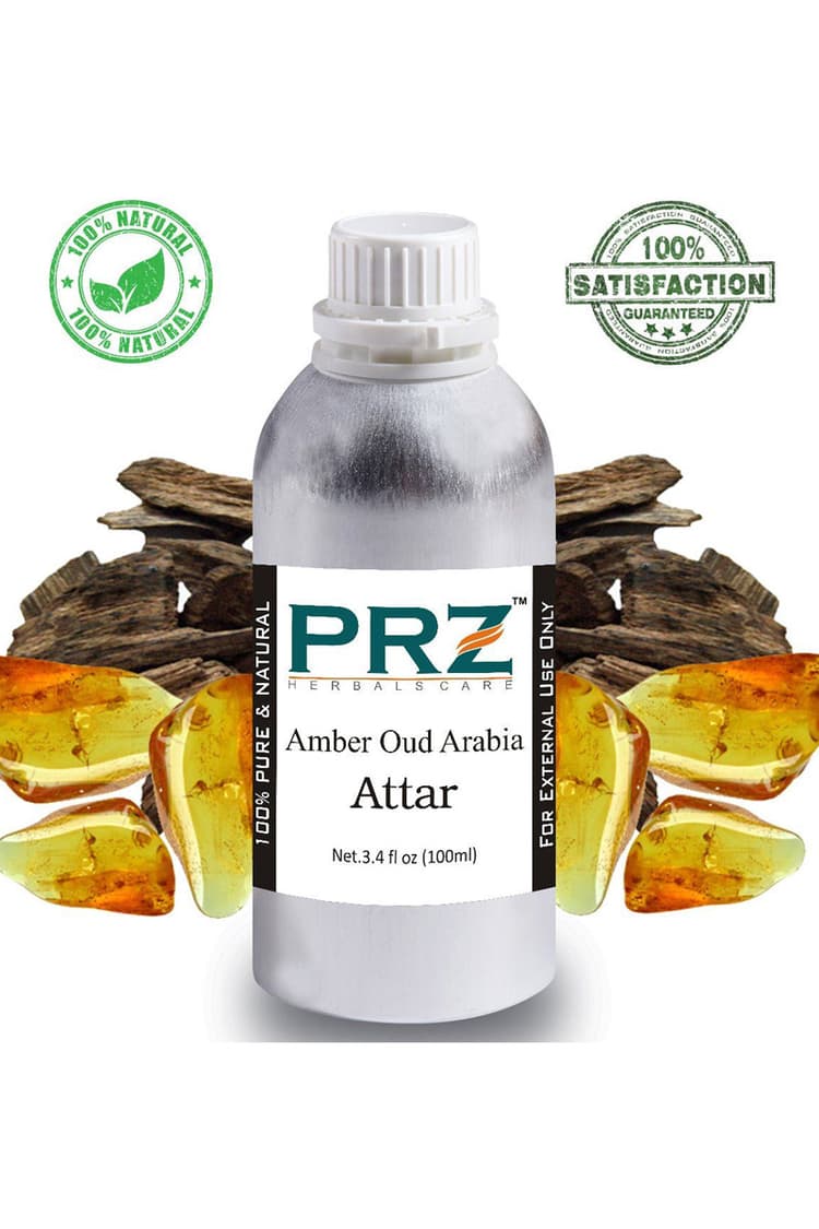 PRZ Amber Oud Arabian Attar Unisex 100 Ml Pure Natural Non Alcoholic