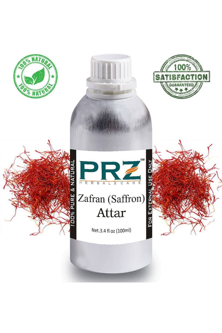PRZ Zafran Saffron Attar For Unisex 100 Ml Pure Natural Non Alcoholic