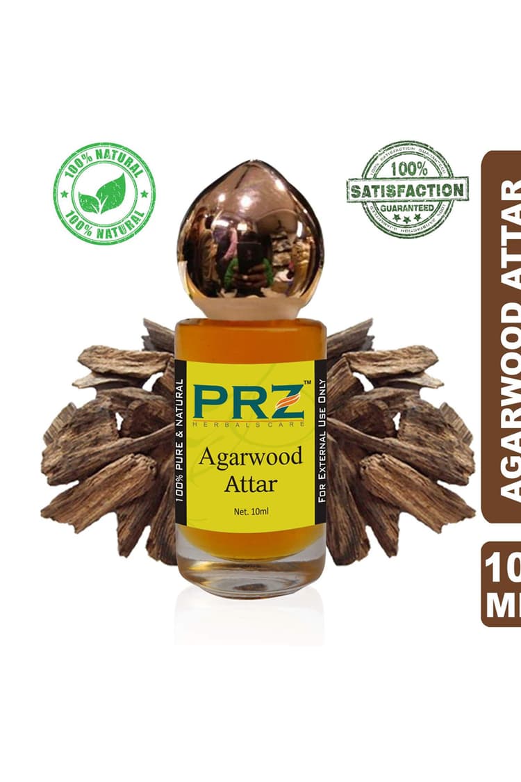 PRZ Agarwood Attar Roll On For Unisex 10 Ml Pure Natural Non Alcoholic