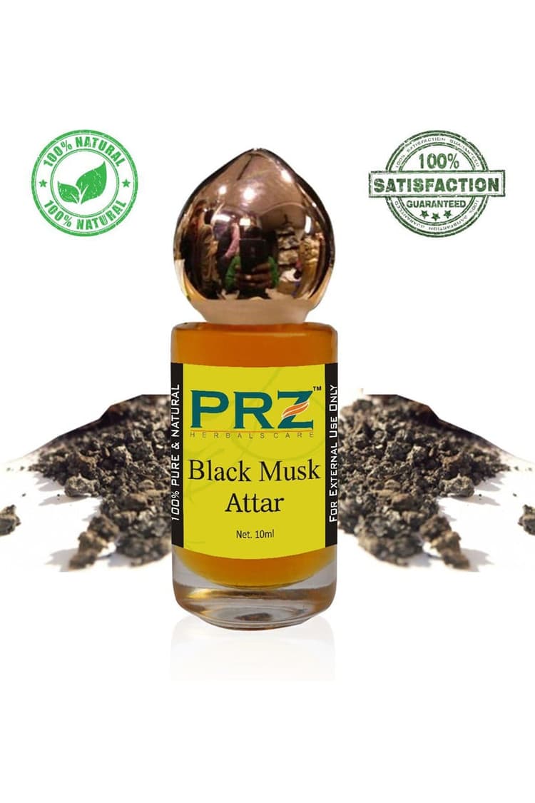 PRZ Black Musk Attar Roll On Unisex 10 Ml Pure Natural Non Alcoholic