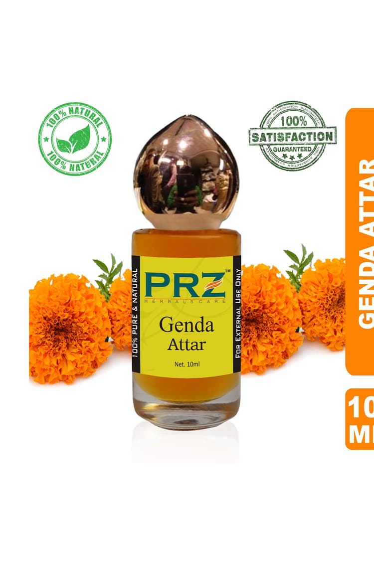 PRZ Genda Attar Roll On For Unisex 10 Ml Pure Natural Non Alcoholic