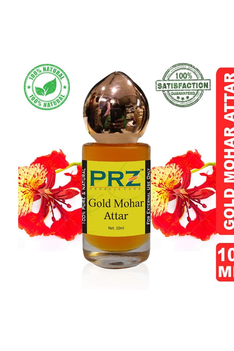 PRZ Gold Mohar Attar Roll On Unisex 10 Ml Pure Natural Non Alcoholic