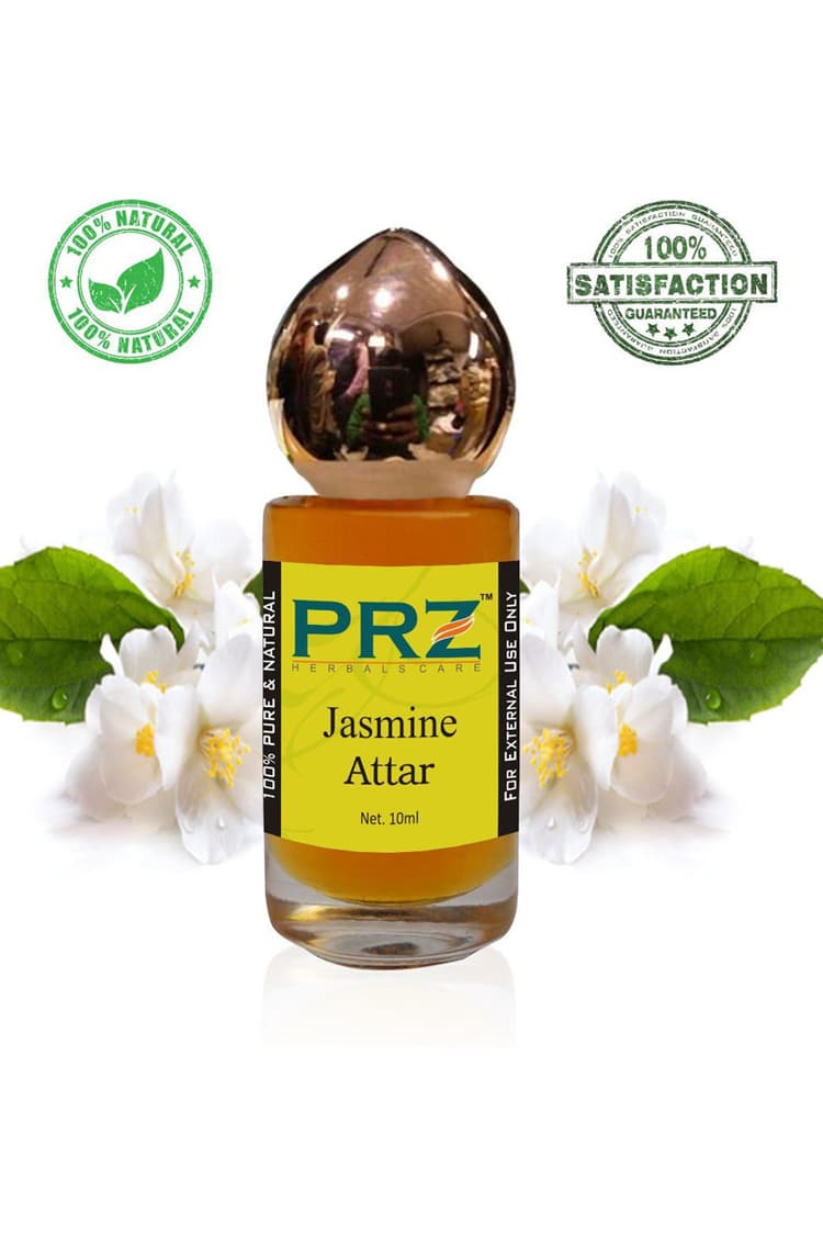 PRZ Jasmine Attar Roll On For Unisex 10 Ml Pure Natural Non Alcoholic