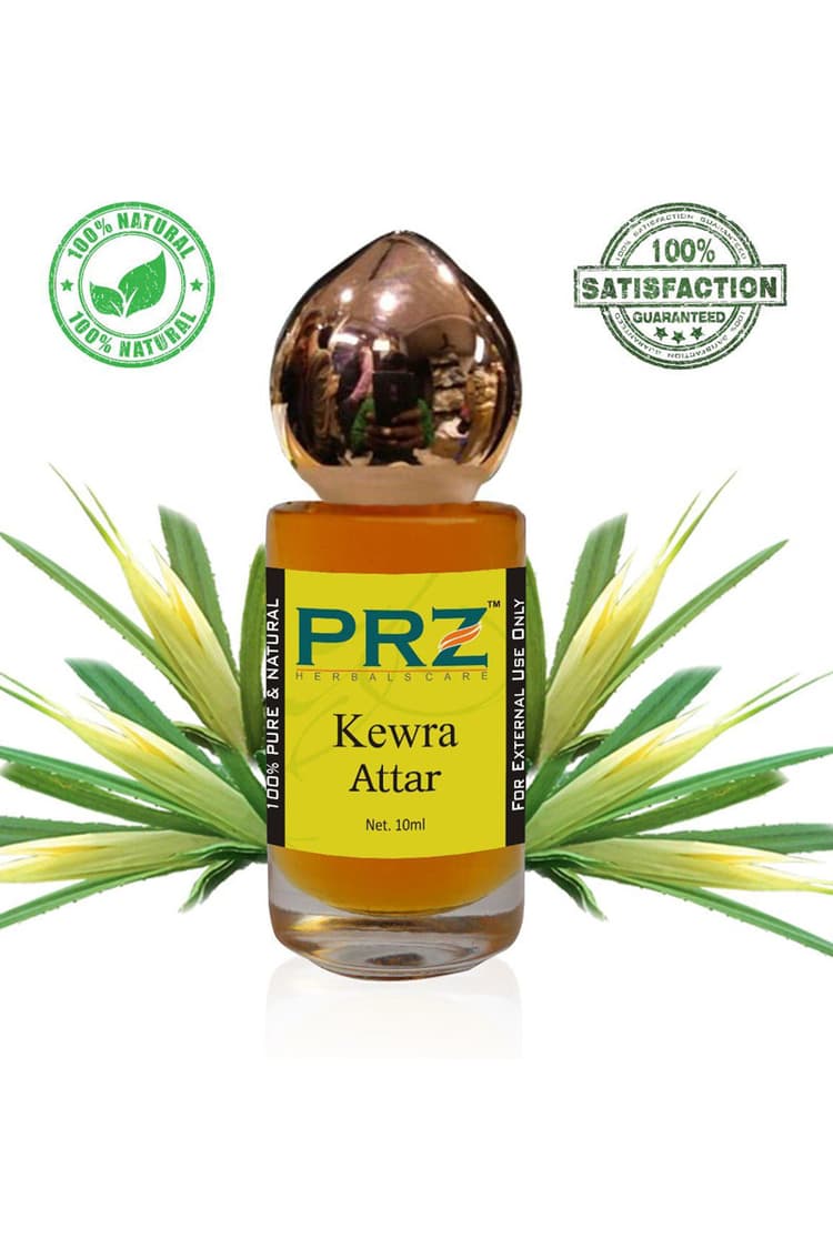 PRZ Kewra Attar Roll On For Unisex 10 Ml Pure Natural Non Alcoholic
