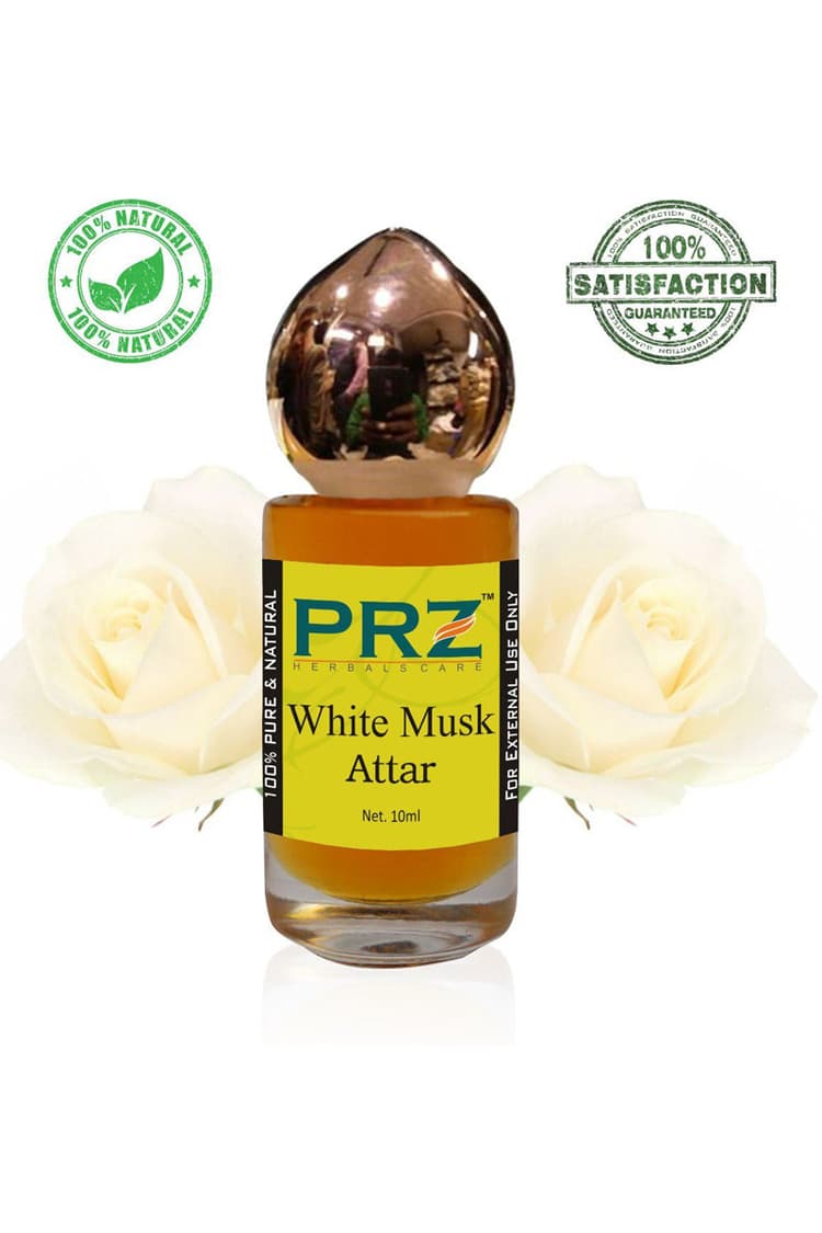 PRZ White Musk Attar Roll On Unisex 10 Ml Pure Natural Non Alcoholic