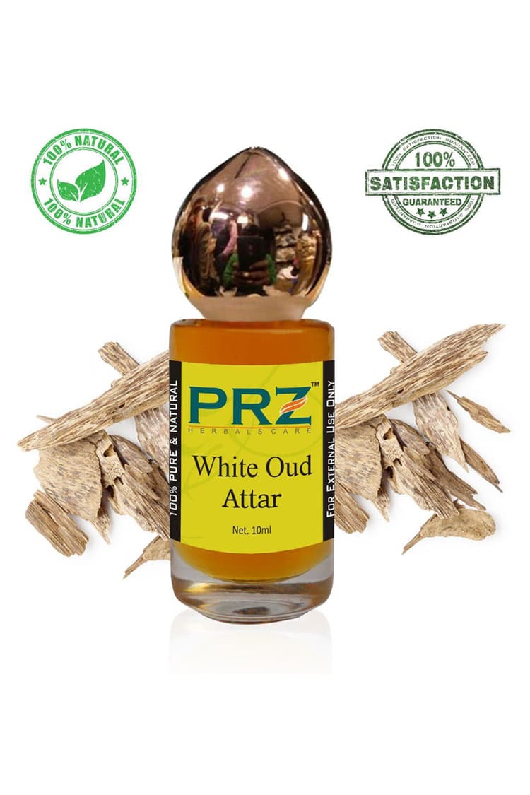 PRZ White Oud Attar Roll On Unisex 10 Ml Pure Natural Non Alcoholic