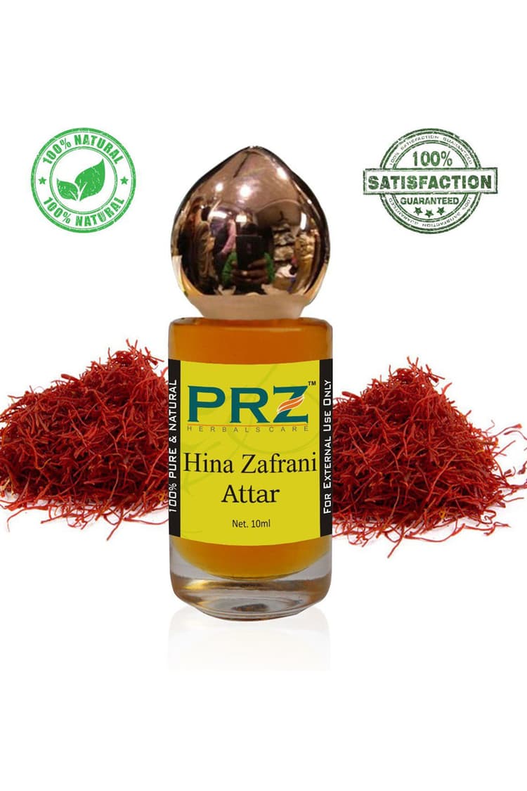 PRZ Hina Zafrani Attar Roll On Unisex 10 Ml Pure Natural Non Alcoholic